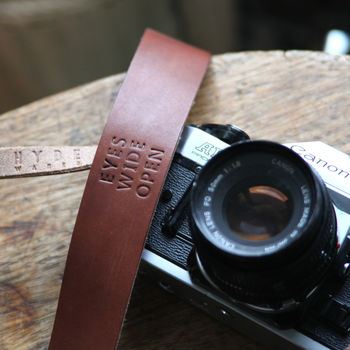 Personalised Wide Leather Camera Strap, 4 of 12