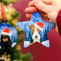 Personalised Snowy Forest Dog Christmas Decoration, thumbnail 1 of 12