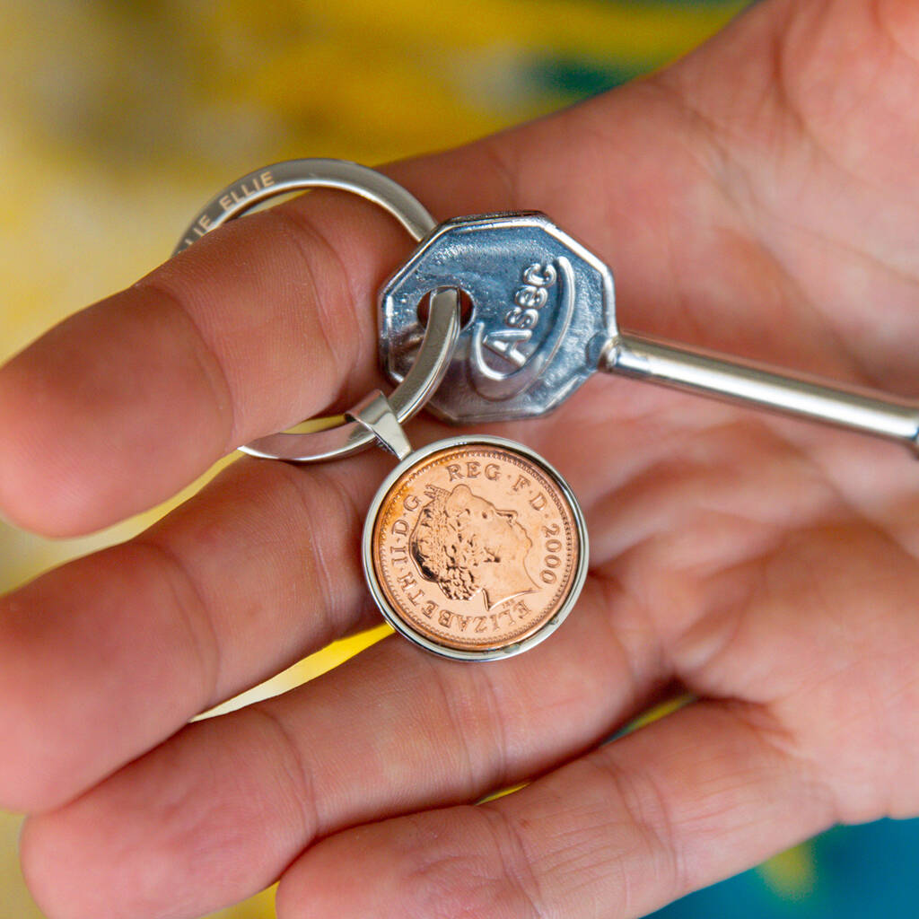 Image of 21st Birthday 1999 Penny Coin Keyring