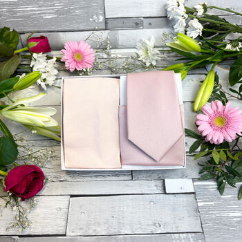Rose Gold Wedding Tie Set, 12 of 12