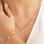 Pearl Necklace And Bracelet On Satellite Chain Set, thumbnail 1 of 8