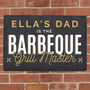 Personalised BBQ Grill Master Metal Wall Sign, thumbnail 3 of 3