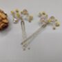 Elegant Gold Hair Pin With Crystal Beads For Weddings, thumbnail 5 of 9