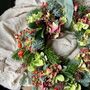 Christmas Fresh Hydrangea And Berry Wreath, thumbnail 5 of 11