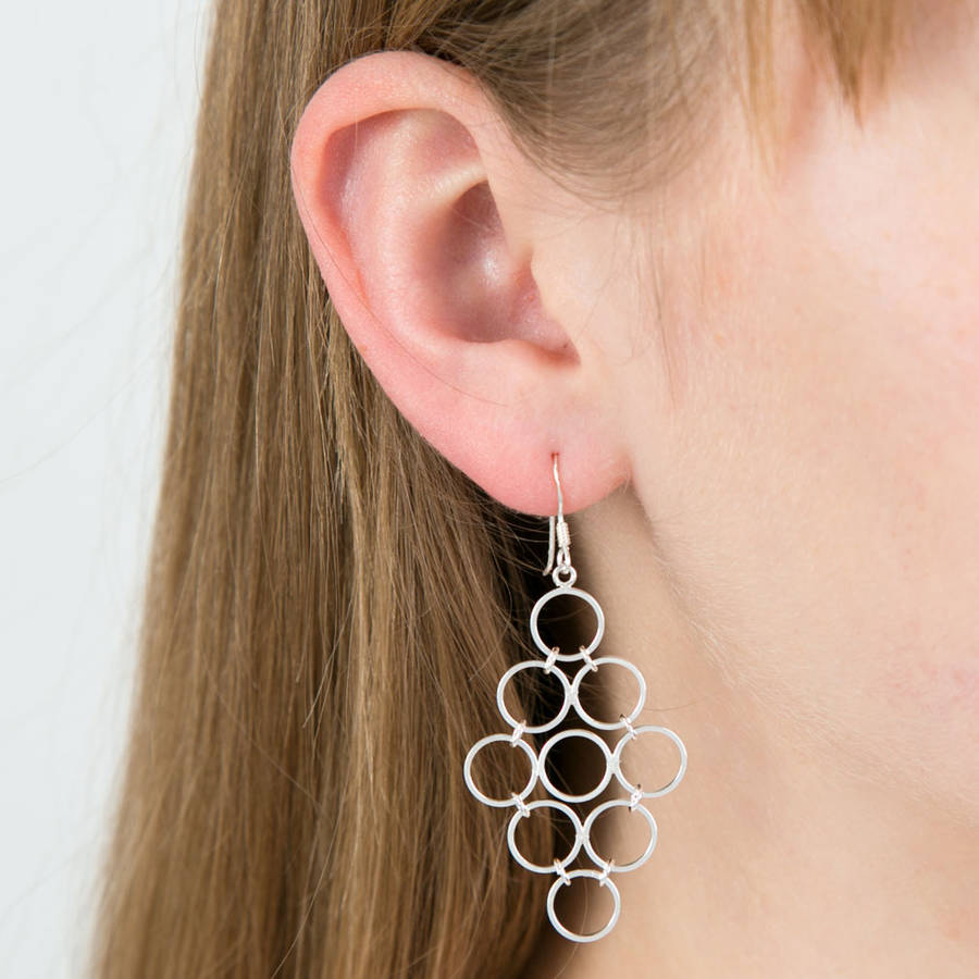 Circles Silver Earrings By Lovethelinks | notonthehighstreet.com