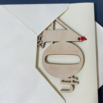Personalised Ruby 40tb Wedding Anniversary Card, 4 of 7