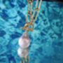 'Mahal' Love Baroque Pearl Pendant Necklace, thumbnail 3 of 7