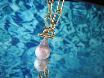 'Mahal' Love Baroque Pearl Pendant Necklace, 3 of 7