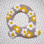 Yellow And Grey Decorative Letter With Daisy Design, thumbnail 2 of 6