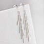 Sterling Silver Dancing Bar Studs, thumbnail 1 of 4