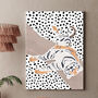 Tiger Sleeping Polkadots Black White Children's Art Print, thumbnail 2 of 6