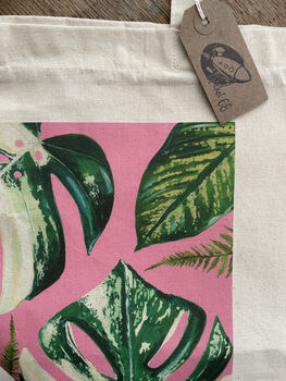 Illustrated Cheeseplant Cotton Tote, 2 of 3