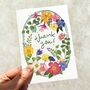 Whimsical Flower Garden A6 Folded Thank You Cards And Envelopes, thumbnail 4 of 7