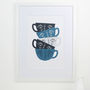 Stacked Cups Kitchen Print New Home Gift, thumbnail 3 of 7