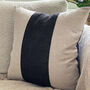 Block Cushion Cover Black And Beige, thumbnail 1 of 5
