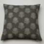 Mandawa Fan Flower Pattern Cushion Cover In French Grey, thumbnail 3 of 5