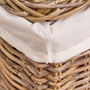 Faya Square Lined Rattan Laundry Basket, thumbnail 4 of 6
