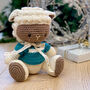 Hand Knitted Black Lamb Personalised Teddy, thumbnail 1 of 10