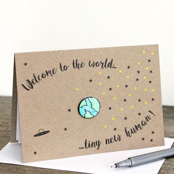 Personalised Welcome To The World New Baby Card, 4 of 4