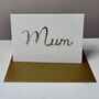 Gold Leaf Mum Birthday Card / Mothers Day Card, thumbnail 3 of 4