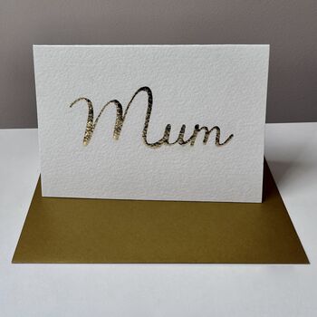 Gold Leaf Mum Birthday Card / Mothers Day Card, 3 of 4