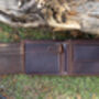 Personalised Brown Leather Wallet Trifold Rfid, thumbnail 8 of 11