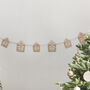 Wooden Gingerbread House Christmas Bunting With Lights, thumbnail 1 of 4