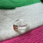 Transparent Resin Ring With Pink Rhinestone, thumbnail 2 of 7