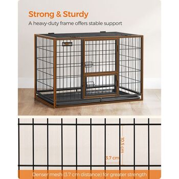 Heavy Duty Dog Crate Metal Dog Cage, 4 of 7