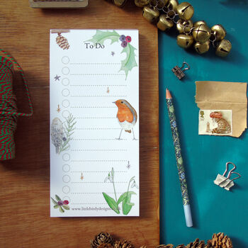 Robin 'To Do' List Christmas Notepad, 9 of 10