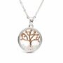 Silver Plated Rose Gold Tree And Crystals Necklace, thumbnail 2 of 6