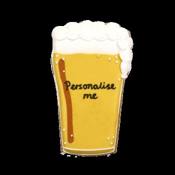 Father’s Day Personalised Hand Iced Beer Biscuit And Toast Beer Mini Gift Box, 6 of 6