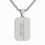 Personalised Men’s Contemporary Silver Dog Tag Necklace, thumbnail 2 of 4