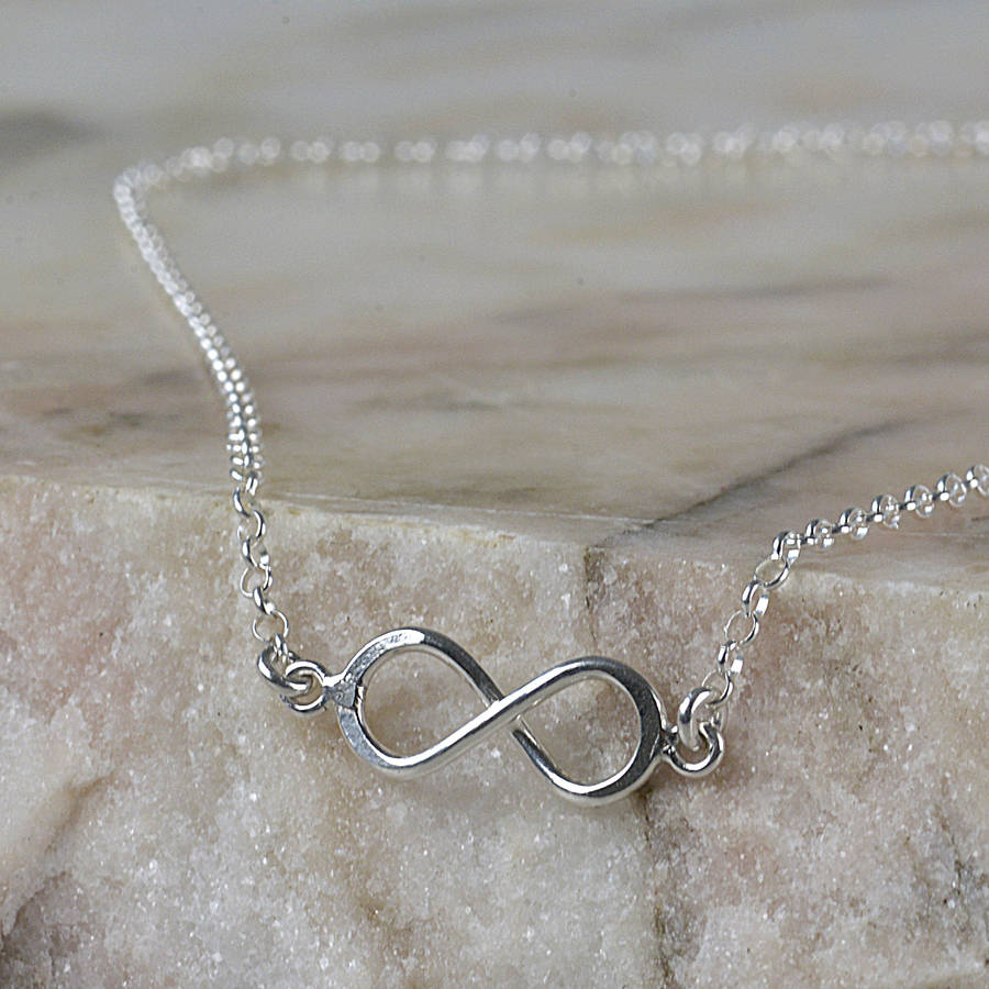 Sterling Silver Infinity Necklace, 1 of 6