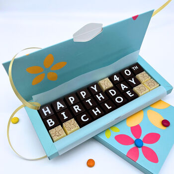 Personalised 40th Birthday Chocolate Box, 4 of 10