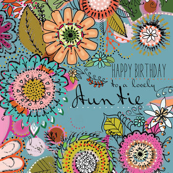 'Lovely Auntie' Birthday Card, 2 of 2