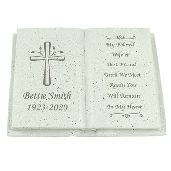 Personalised Cross Memorial Book, 2 of 3