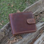 Personalised Brown Leather Wallet Trifold Rfid, thumbnail 4 of 11
