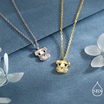 Schnauzer Dog Pendant Necklace In Sterling Silver, 4 of 12