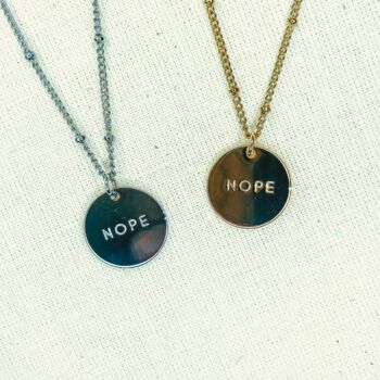 Nope Pendant Necklace, 2 of 4