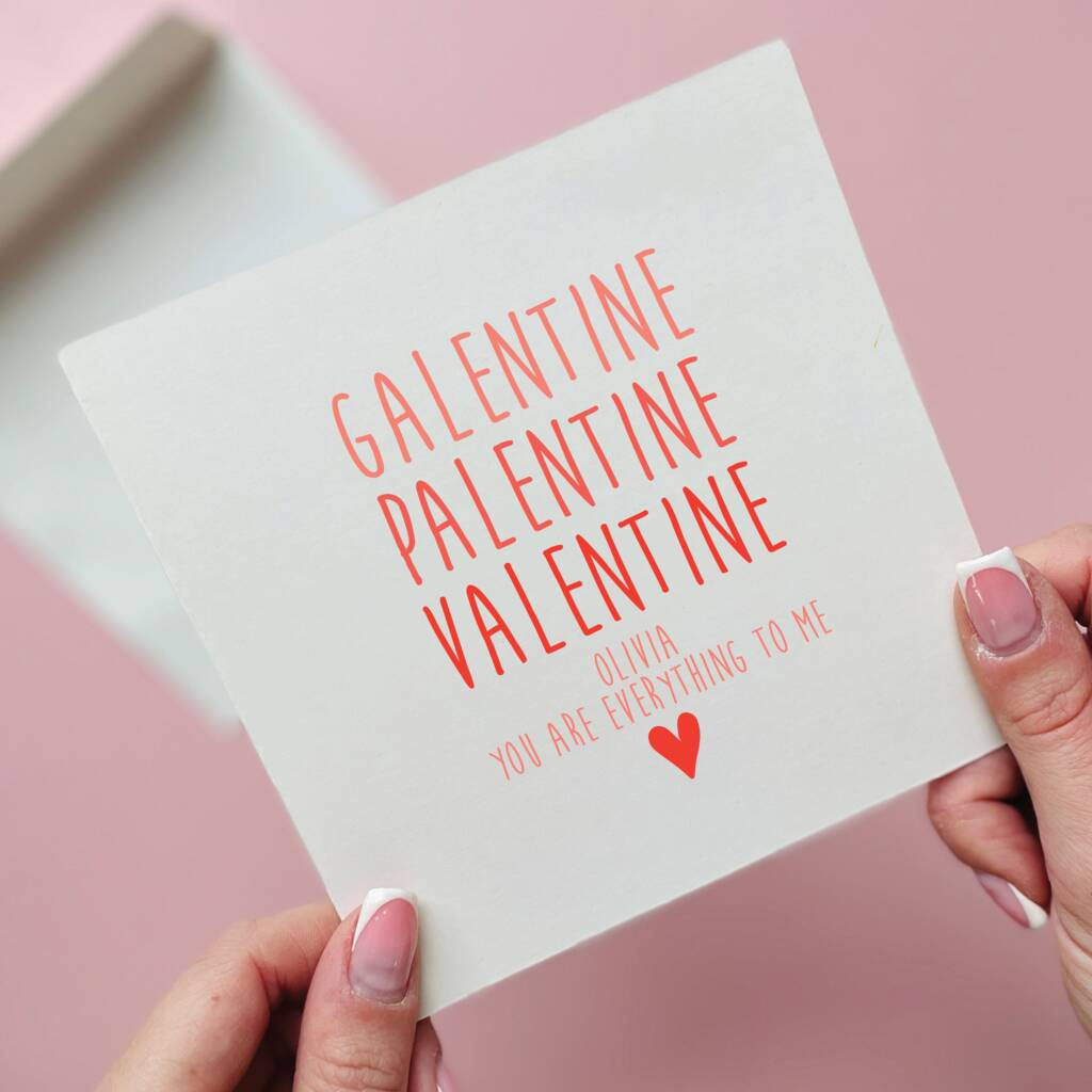 Personalised Galentine Palentine Valentine's Card