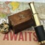 Six Inch Brass Handheld Mini Telescope With Wooden Box, thumbnail 5 of 12