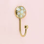 G Decor Mother Of Pearl Patterned Gold Brass Coat Hook, thumbnail 9 of 11