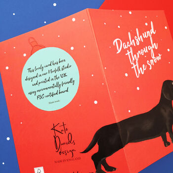 Dachshund Christmas Card, 2 of 3