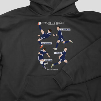 Scotland Vs Denmark World Cup Qualifier Oversized Hoodie, 2 of 6