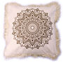Lotus Mandala Cushion Cover 45x45cm Bronze, thumbnail 3 of 4