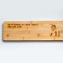 Personalised Cricket Snacks Sharing Platter Bamboo Board, thumbnail 5 of 5