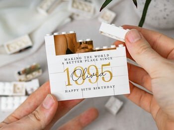Personalised Birthday Gift Photo Block Keepsake, 7 of 10