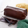 Personalised Leather Shaving Kit Bag And Razor Cover, thumbnail 4 of 9