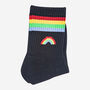 Rainbow Striped Sporty Ribbed Cotton Ankle Socks Women's Black, thumbnail 3 of 4